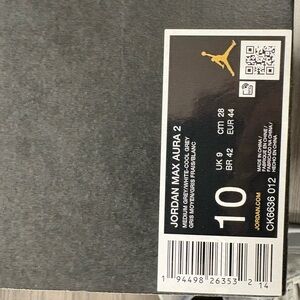 Jordan Max Aura 2 Black and Gold Sneakers